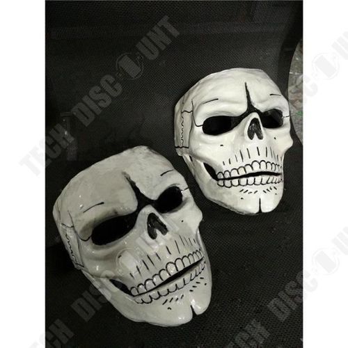 Td® Masque Hommes Crâne Squelette- Masque Effrayant Pour Cosplay- Accessoire De Décoration-Cosplay Tête Forme Squelette