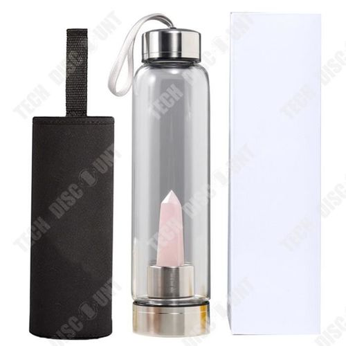 Td® Tasse À Eau En Verre Baguette Magique Bouteille D'eau Tasse À Thé En Cristal Énergie De La Colonne De Cristal Hexagonale Naturel