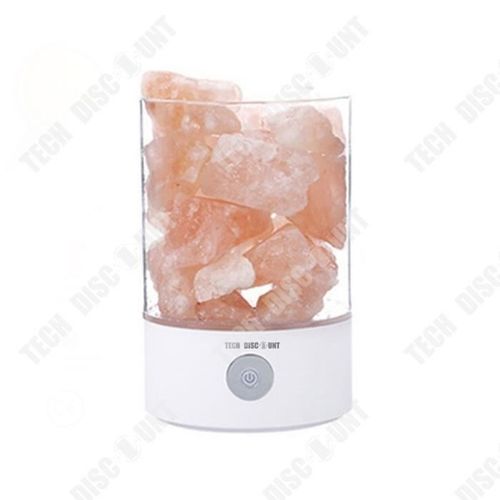 TD® Lampe en cristal de sel de l'Himalaya de chevet de bureau lecture enfant LED moderne sans fil fille enfant garçon veilleuse déco