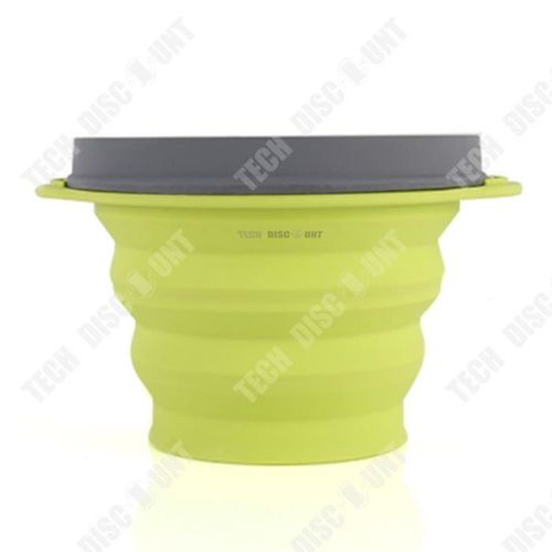 Td® Bol Pliant En Silicone Portable Vaisselle De Pique-Nique Voyage En Plein Air Voyage À La Maison Facile À Transporter Bol Pliant