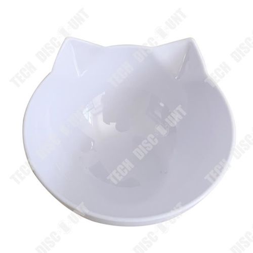 Td® Bol D'oreille De Chat Bol À Bouche Oblique Bol De Nourriture Pour Chat Pour Protéger Les Vertèbres Cervicales