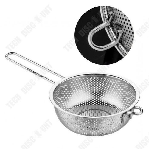 Td® Cuisson Passoire À Nouilles Panier De Vidange En Acier Inoxydable Filet De Pêche Frit Grand Filtre