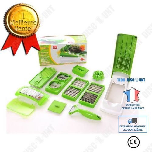 Td® Coupe-Légumes Multifonction-Manuel Gratuit Plug-In-12 En 1 Coupe Fromage, Légumes Et Fruits-Ustensiles De Cuisine