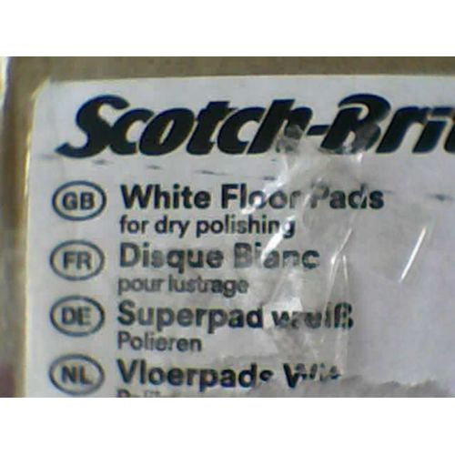 Scotch-Brite - Disque - pour nettoyant pour sol - blanc (pack de 5)