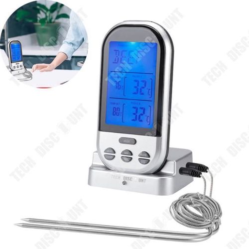 Td® Thermomètre De Barbecue À Double Aiguille Sans Fil Thermomètre À Viande Multifonctionnel De Cuisine De Haute Précision