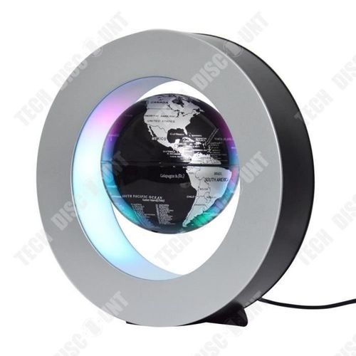 TD® Globe à lévitation magnétique TD® Quatre pouces Noir Illuminé Accessoires créatifs pour la maison