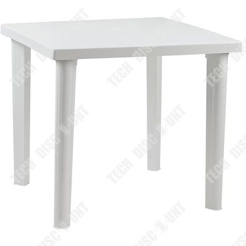Td® Table Carrée En Résine Blanche79 X 79 X 72 Cm Table De Jardintable Pliante Table De Jardin Pliante Table D'été Pour L'extérieu