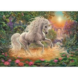 Puzzle Adulte Licorne Blanche Dans La Foret Enchantés - 1000 Pieces - Collection Monde Fantastique - Nouveaute