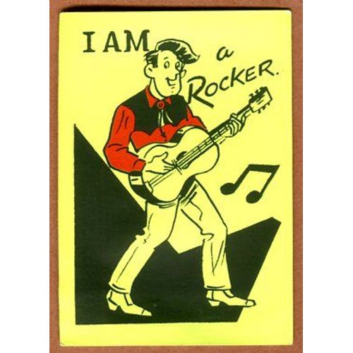 Panini Stickers - Collection Musique - Jaune Fluo - Années 80