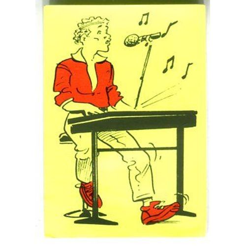 Panini Stickers - Collection Musique - Jaune Fluo - Années 80
