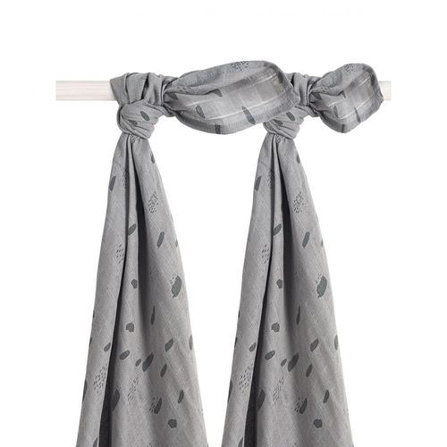 Lot De 2 Langes Hydrophiles - Spot Storm Grey - Jollein