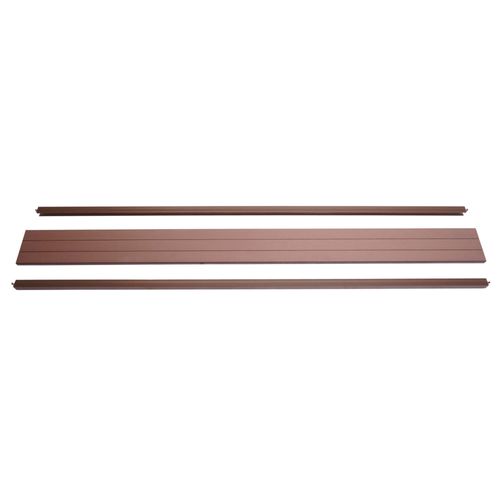 Set De Finition Pour Brise-Vue En Wpc Sarthe, Profil De Finition Brise-Vent   180cm, Brun
