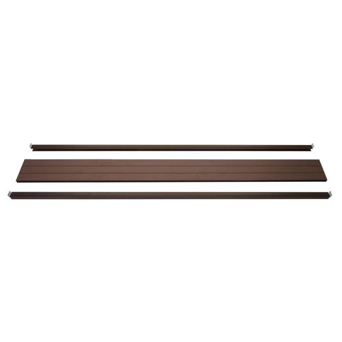 Set De Finition Pour Brise-Vue Wpc Sarthe, Profil De Finition Brise-Vent, Poteaux Wpc   180cm, Brun