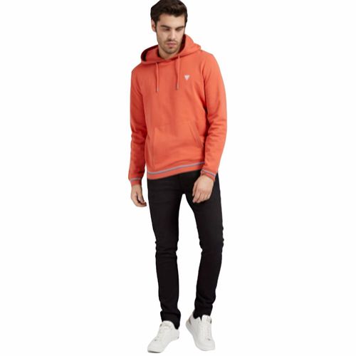 Sweat Guess Style Frontale Homme Orange