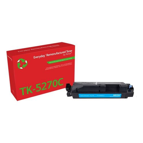 Everyday Rigenerato Toner rigenerato Everyday? di Xerox Ciano compatibile con Kyocera TK-5270C, Capacità standard
