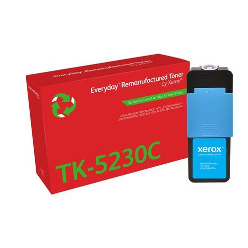 Everyday Rigenerato Toner rigenerato Everyday? di Xerox Ciano compatibile con Kyocera TK-5230C, Capacità standard