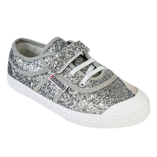 Glitter Kids Shoe W Elastic Silver