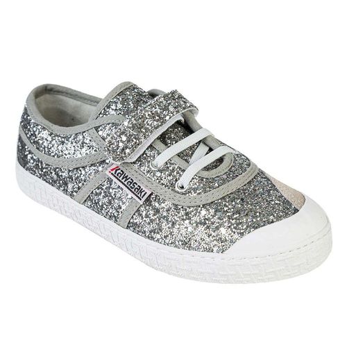Glitter Kids Shoe W Elastic Silver