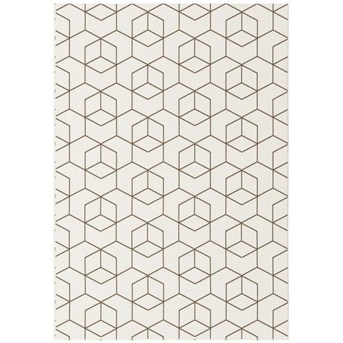 Tapis Graphique Essenza Crème - Cubes 3d Decoweb.Com - 160 X 230 Cm