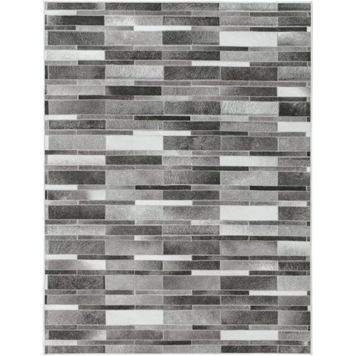 Tapis Toucher Soft - Imprimé Peau De Vache - Parement Gris Decoweb.Com - 160 X 220 Cm