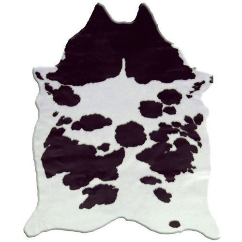 Tapis Peau De Bête - Imitation Vache Holstein - Noir Et Blanc Decoweb.Com - 150 X 210 Cm