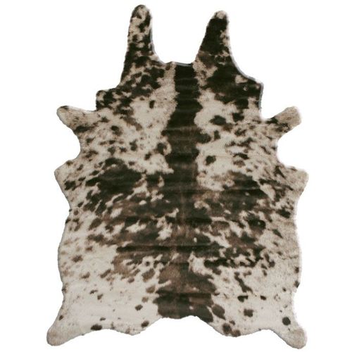 Tapis Peau De Bête - Imitation Vache Normande - Brun Et Blanc Decoweb.Com - 140 X 170 Cm