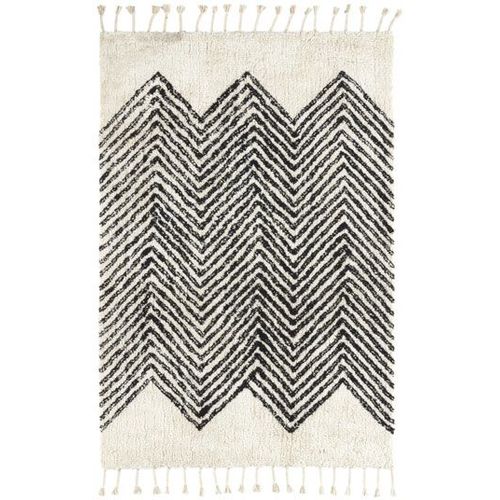 Tapis Style Berbère Avec Franges - Arrow Blanc Cassé Decoweb.Com - 120 X 160 Cm