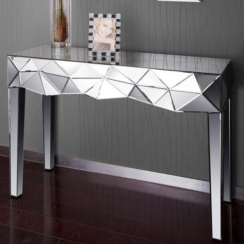 Console Verre Design Relief En Miroir Lewis