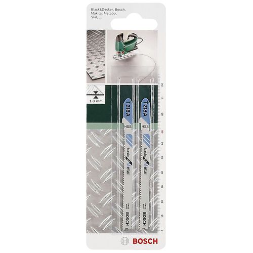 Lot de 2 lames coupe fine et nette BOSCH T218a pour métal moyen