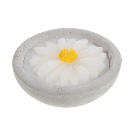 Bougie pâquerette blanc 16,5 cm
