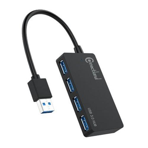 Hub USBv3 3.0 4 Ports Noir