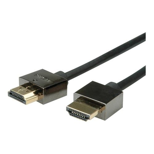 Roline High Speed - Câble HDMI avec Ethernet - HDMI mâle pour HDMI mâle - 1 m - blindé - noir