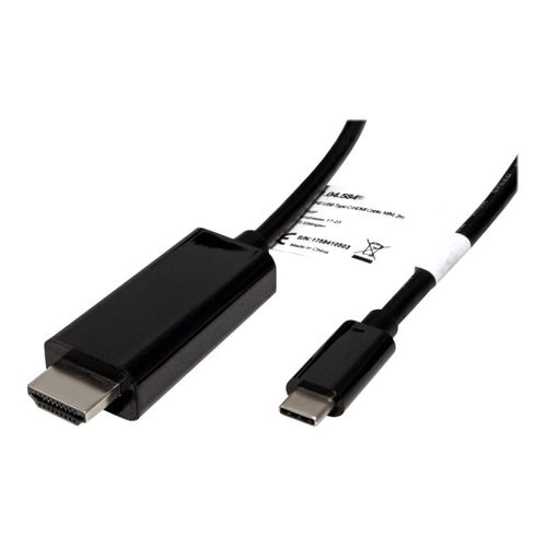 Roline - Câble vidéo/audio - HDMI mâle pour 24 pin USB-C mâle - 3 m - noir - support 4K