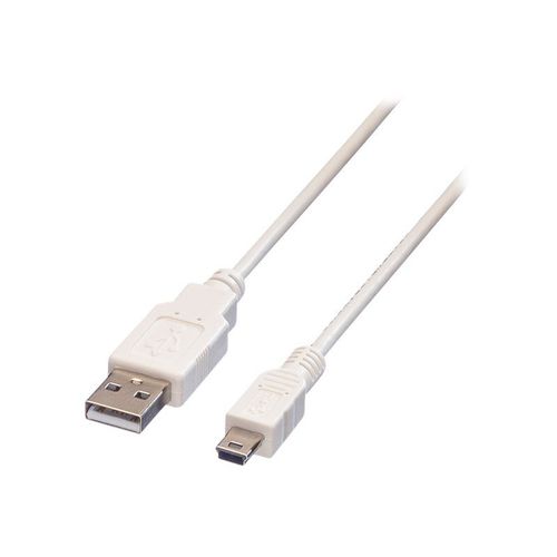 VALUE - Câble USB - USB (M) pour mini USB type B (M) - USB 2.0 - 80 cm - blanc