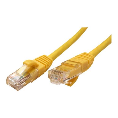 VALUE - Cordon de raccordement - RJ-45 (M) pour RJ-45 (M) - 50 cm - UTP - CAT 6 - sans halogène, sans crochet, bloqué - jaune