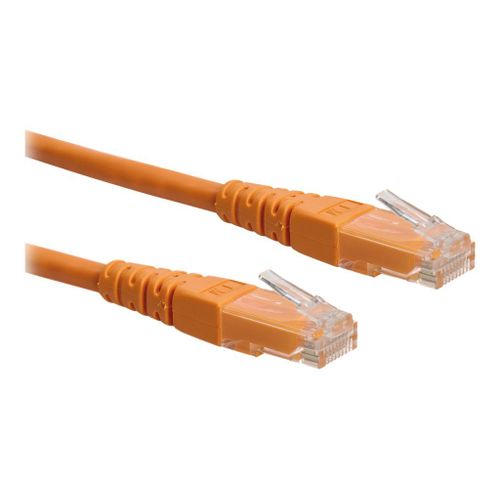 Roline - Cordon de raccordement - RJ-45 (M) pour RJ-45 (M) - 5 m - UTP - CAT 6e - bloqué - orange