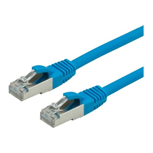 VALUE - Cordon de raccordement - RJ-45 (M) pour RJ-45 (M) - 5 m - SFTP, PiMF - CAT 6 - sans halogène, moulé, sans crochet, bloqué - bleu
