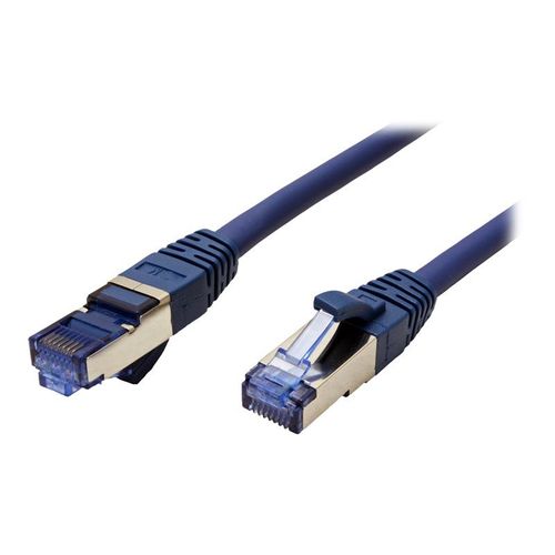 VALUE - Cordon de raccordement - RJ-45 (M) pour RJ-45 (M) - 1 m - SFTP, PiMF - CAT 6a - sans halogène, moulé, sans crochet, bloqué - bleu