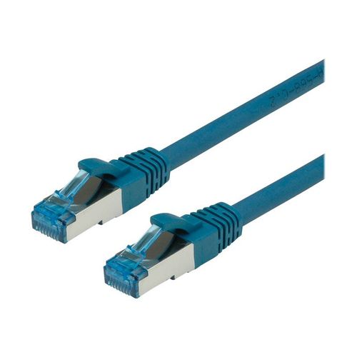 VALUE - Cordon de raccordement - RJ-45 (M) pour RJ-45 (M) - 2 m - SFTP, PiMF - CAT 6a - sans halogène, moulé, sans crochet, bloqué - bleu