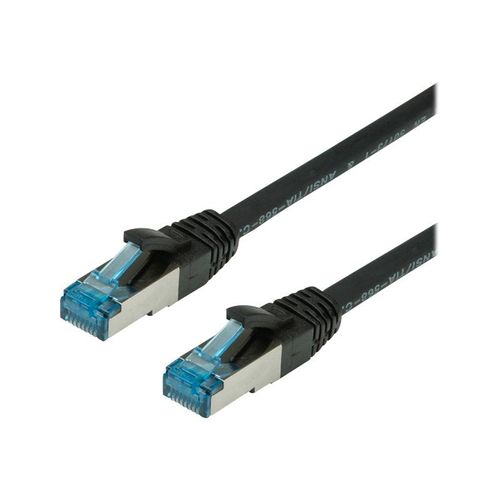 VALUE - Cordon de raccordement - RJ-45 (M) pour RJ-45 (M) - 20 m - SFTP, PiMF - CAT 6a - moulé, sans crochet, bloqué - noir