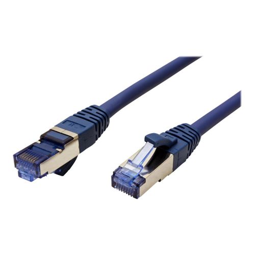 VALUE - Cordon de raccordement - RJ-45 (M) pour RJ-45 (M) - 1.5 m - SFTP, PiMF - CAT 6a - sans halogène, moulé, sans crochet, bloqué - bleu