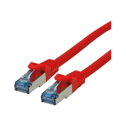 Roline - Cordon de raccordement - RJ-45 (M) pour RJ-45 (M) - 7.5 m - SFTP - CAT 6a - rouge