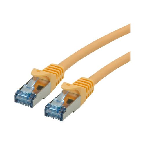 Roline - Cordon de raccordement - RJ-45 (M) pour RJ-45 (M) - 30 cm - SFTP - CAT 6a - jaune