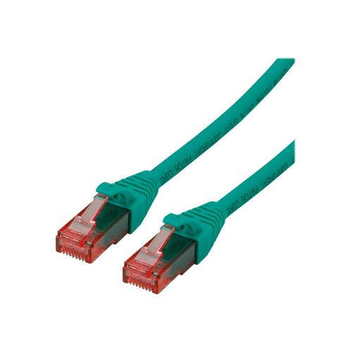 Roline - Cordon de raccordement - RJ-45 (M) pour RJ-45 (M) - 50 cm - UTP - CAT 6 - sans halogène, moulé, bloqué - vert