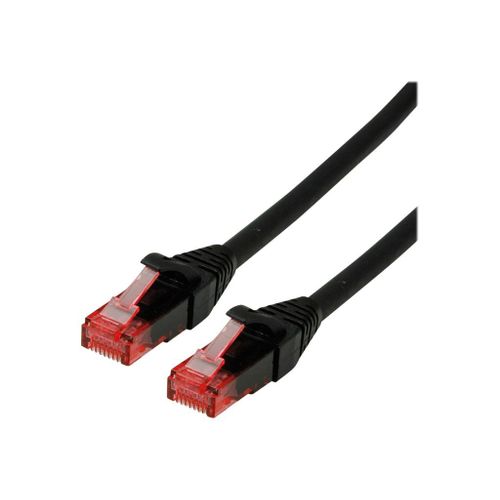 Roline - Cordon de raccordement - RJ-45 (M) pour RJ-45 (M) - 1 m - UTP - CAT 6 - sans halogène, moulé, bloqué - noir