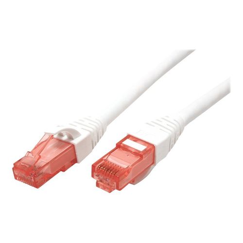 Roline - Cordon de raccordement - RJ-45 (M) pour RJ-45 (M) - 1 m - UTP - CAT 6 - sans halogène, moulé, bloqué - blanc