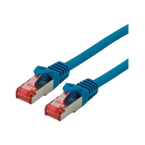 Roline - Cordon de raccordement - RJ-45 (M) pour RJ-45 (M) - 1.5 m - SFTP, PiMF - CAT 6 - sans halogène, moulé, bloqué - bleu