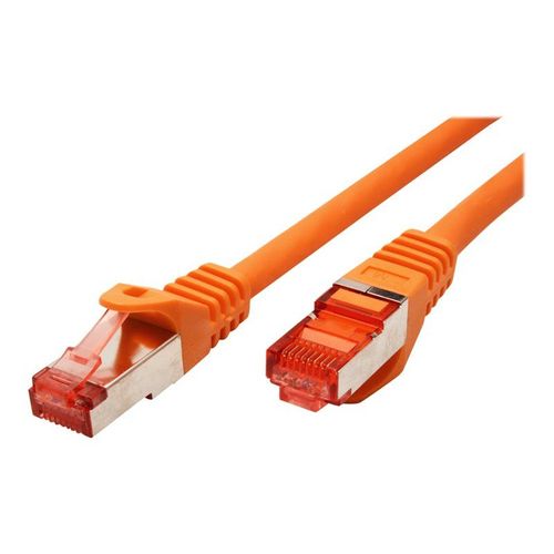 Roline - Cordon de raccordement - RJ-45 (M) pour RJ-45 (M) - 5 m - SFTP, PiMF - CAT 6 - sans halogène, moulé, bloqué - orange