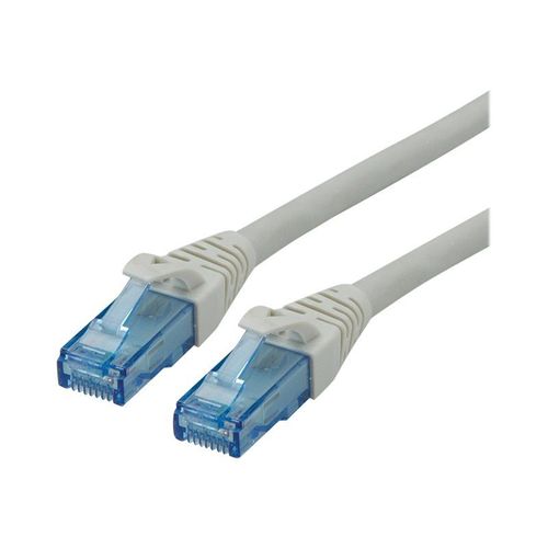 Roline - Cordon de raccordement - RJ-45 (M) pour RJ-45 (M) - 20 m - UTP - CAT 6a - sans halogène, moulé, bloqué - gris