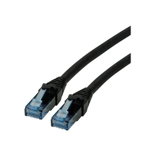 Roline - Cordon de raccordement - RJ-45 (M) pour RJ-45 (M) - 15 m - UTP - CAT 6a - sans halogène, moulé, bloqué - noir